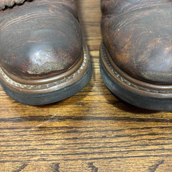 Georgia Boot Farm & Ranch G7013 Men’s 11W Brown Leather Work Boots Logger Kiltie - Picture 4 of 9